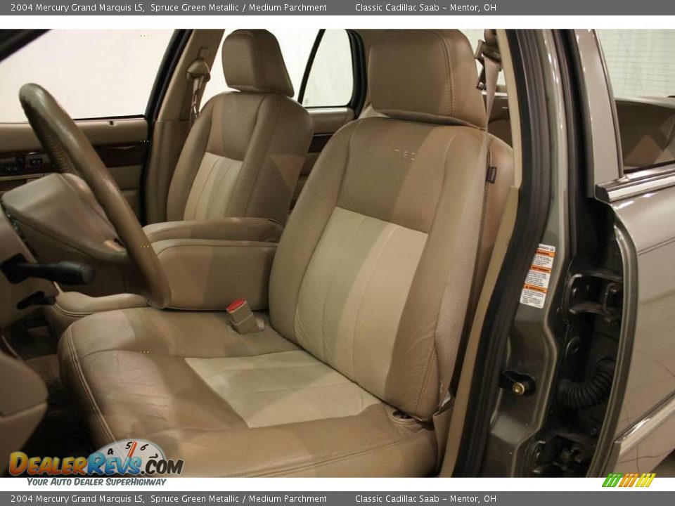 2004 Mercury Grand Marquis LS Spruce Green Metallic / Medium Parchment Photo #12
