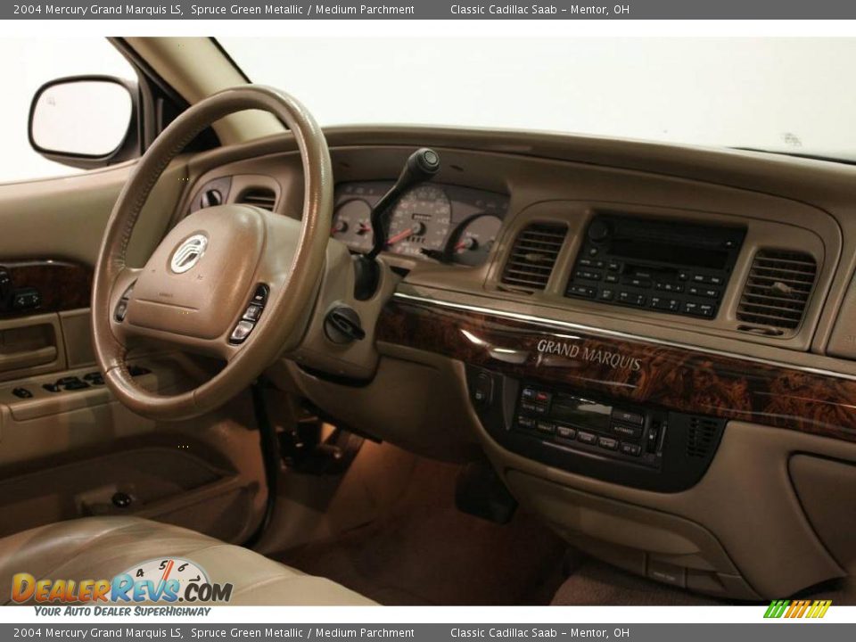 2004 Mercury Grand Marquis LS Spruce Green Metallic / Medium Parchment Photo #18