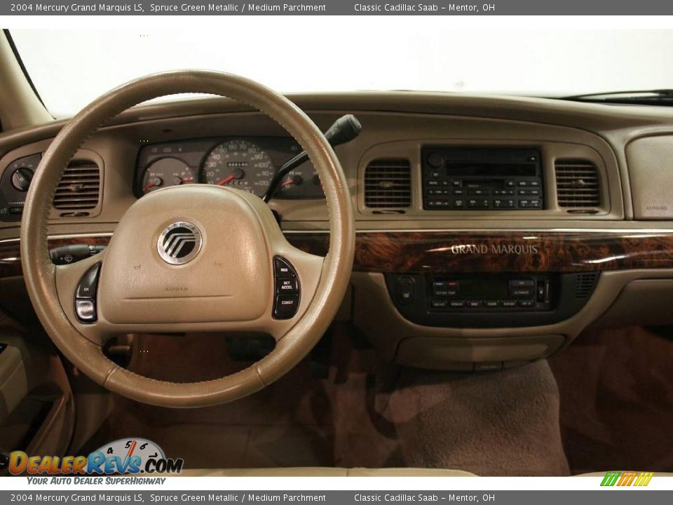 2004 Mercury Grand Marquis LS Spruce Green Metallic / Medium Parchment Photo #22