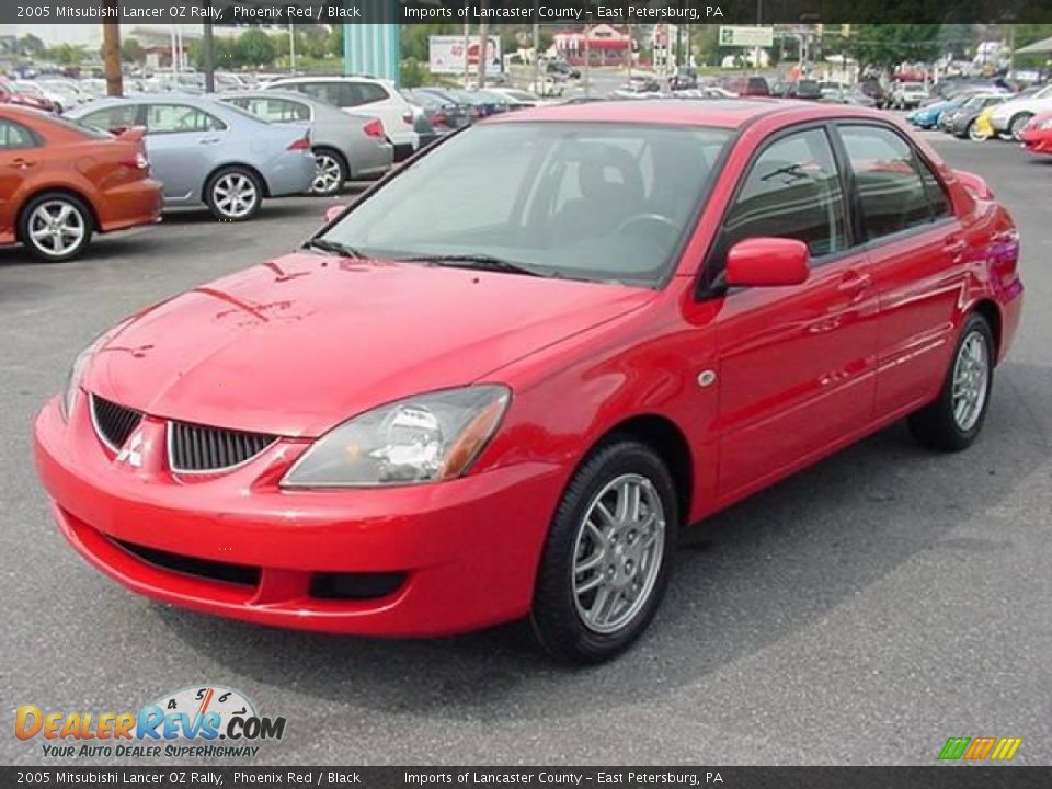 2005 Mitsubishi Lancer OZ Rally Phoenix Red / Black Photo #3