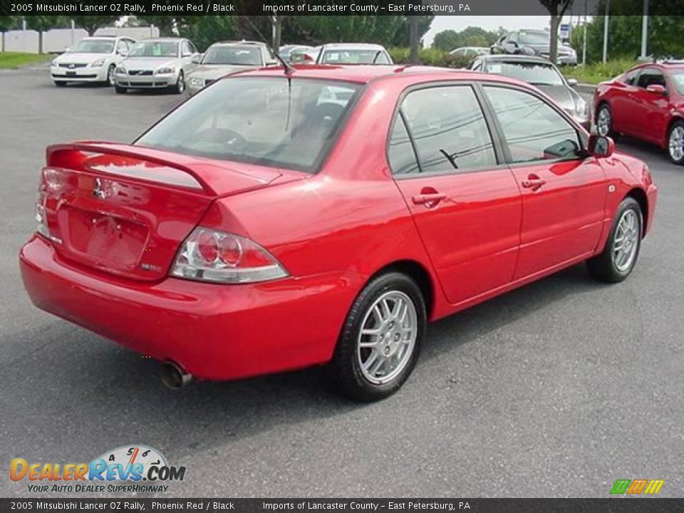 2005 Mitsubishi Lancer OZ Rally Phoenix Red / Black Photo #6