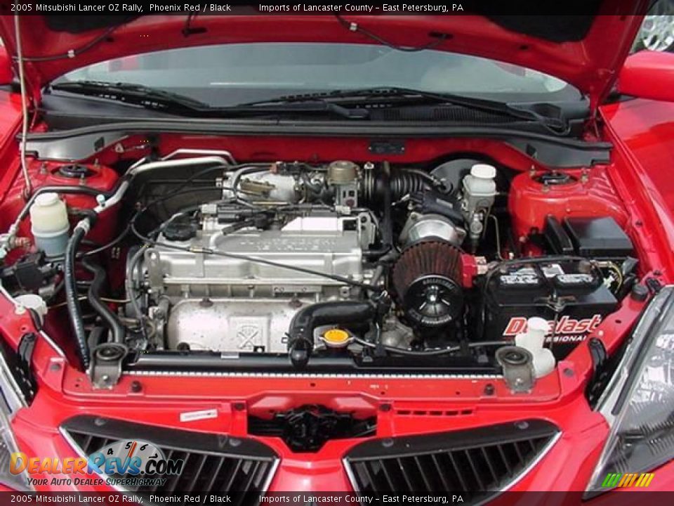 2005 Mitsubishi Lancer OZ Rally Phoenix Red / Black Photo #10