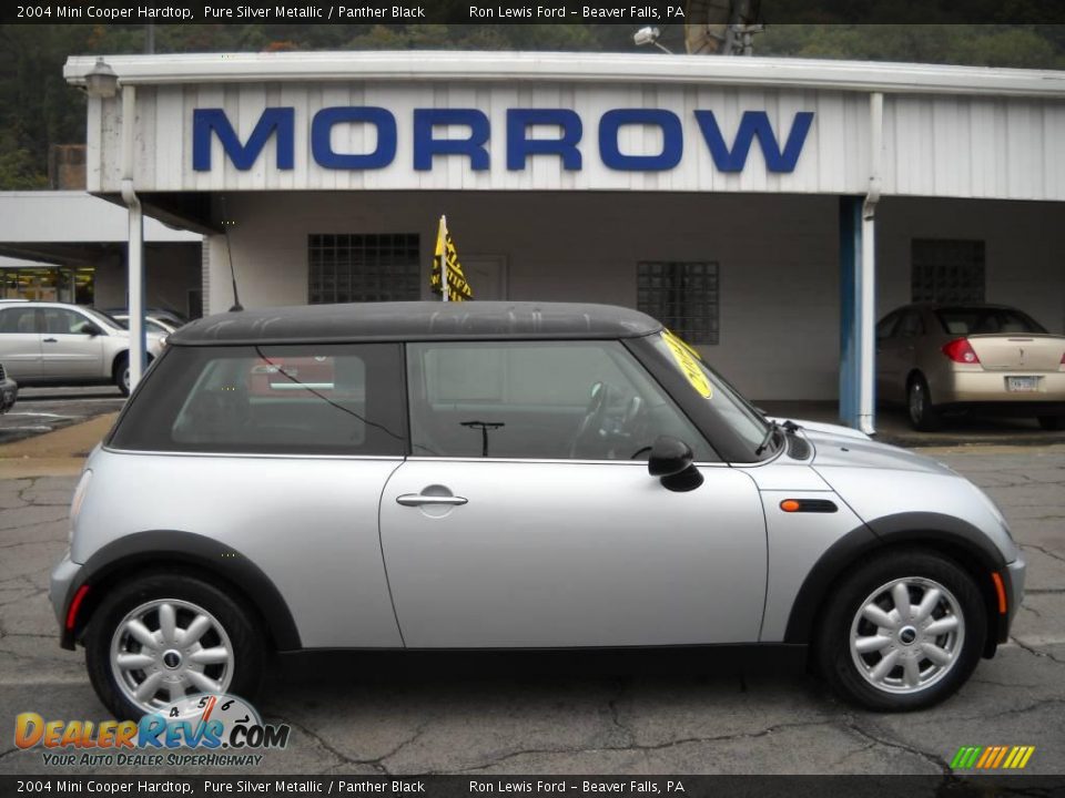 2004 Mini Cooper Hardtop Pure Silver Metallic / Panther Black Photo #1