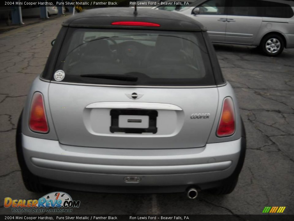 2004 Mini Cooper Hardtop Pure Silver Metallic / Panther Black Photo #3