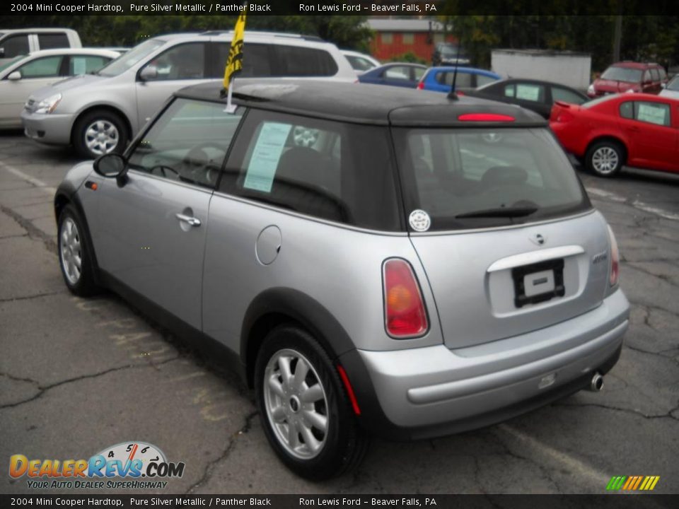 2004 Mini Cooper Hardtop Pure Silver Metallic / Panther Black Photo #4
