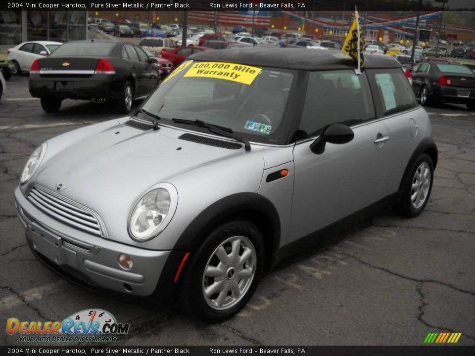 2004 Mini Cooper Hardtop Pure Silver Metallic / Panther Black Photo #18
