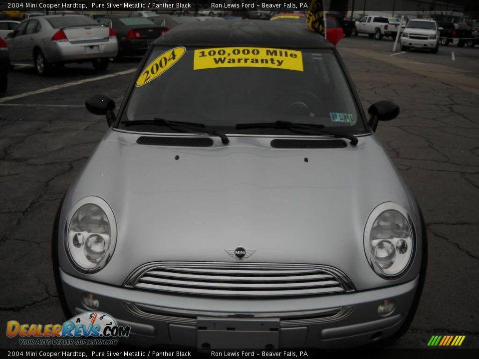 2004 Mini Cooper Hardtop Pure Silver Metallic / Panther Black Photo #19