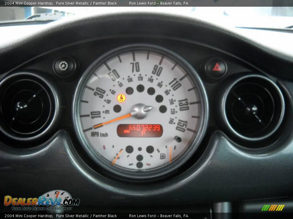 2004 Mini Cooper Hardtop Pure Silver Metallic / Panther Black Photo #23