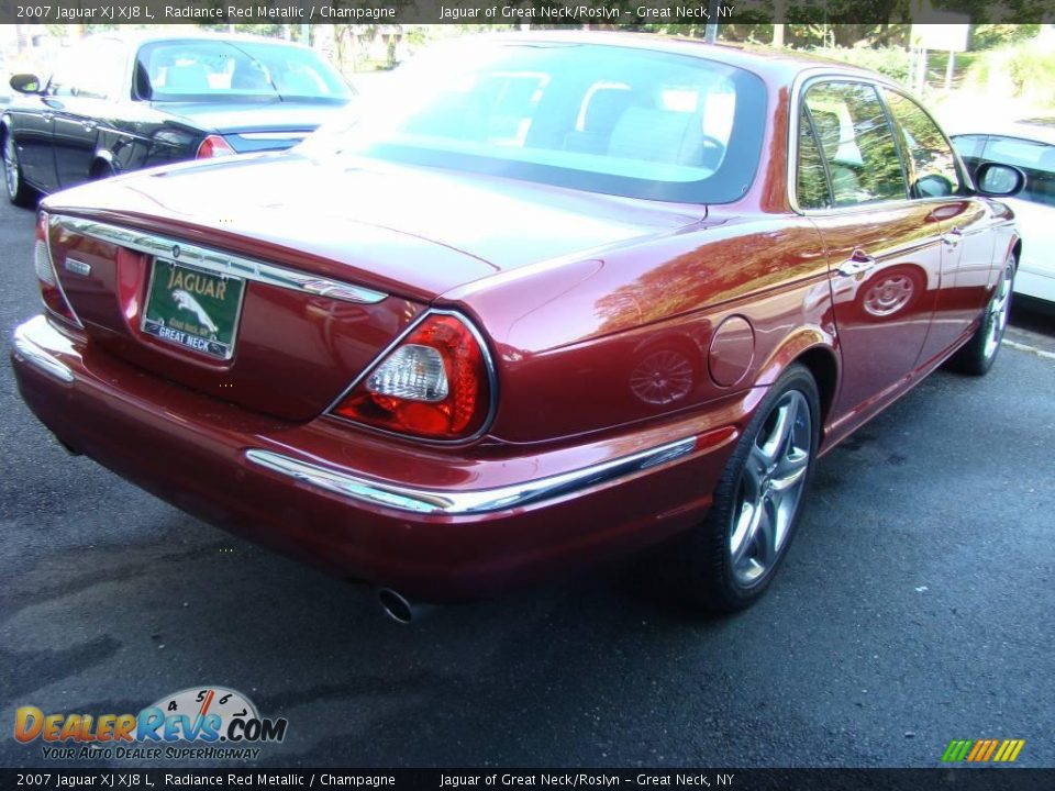 2007 Jaguar XJ XJ8 L Radiance Red Metallic / Champagne Photo #6