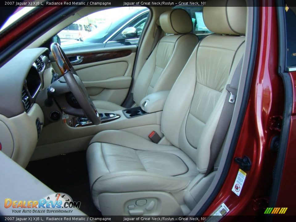 2007 Jaguar XJ XJ8 L Radiance Red Metallic / Champagne Photo #9