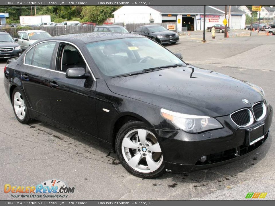 2004 BMW 5 Series 530i Sedan Jet Black / Black Photo #3