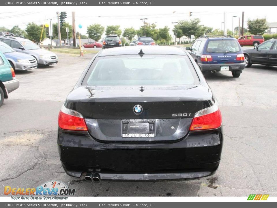 2004 BMW 5 Series 530i Sedan Jet Black / Black Photo #6
