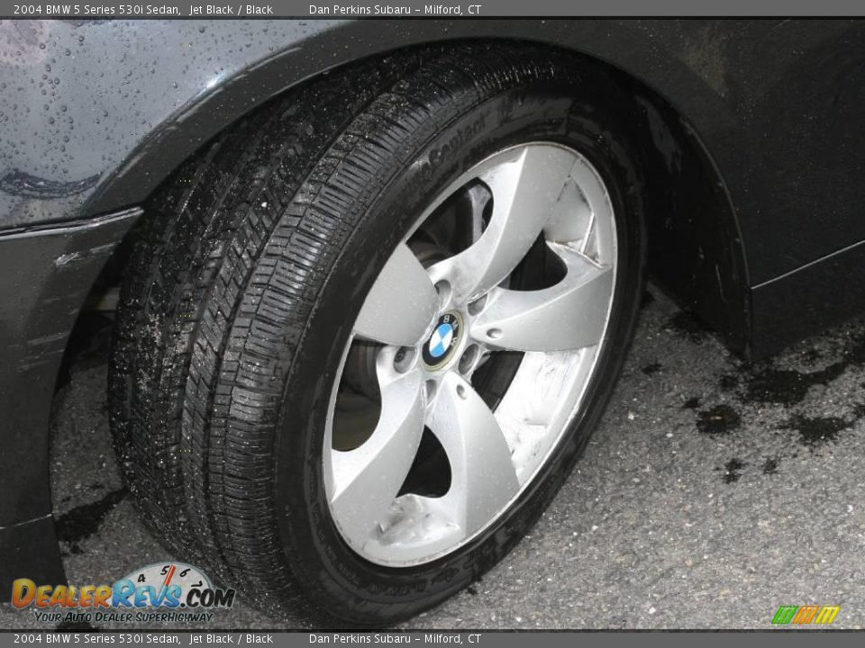 2004 BMW 5 Series 530i Sedan Jet Black / Black Photo #9