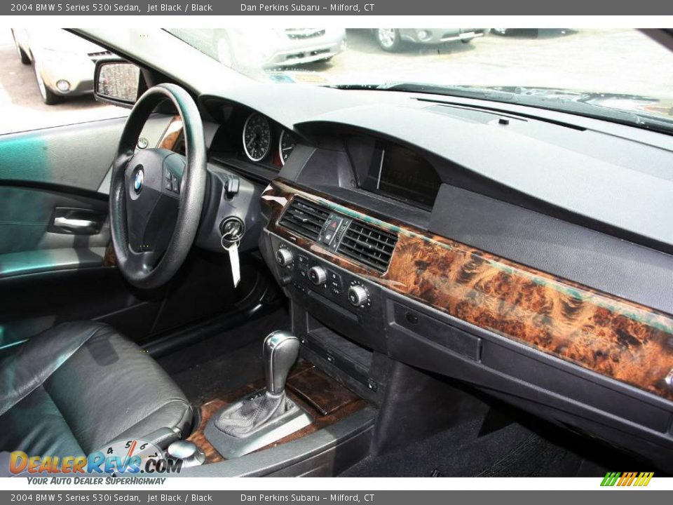 2004 BMW 5 Series 530i Sedan Jet Black / Black Photo #10