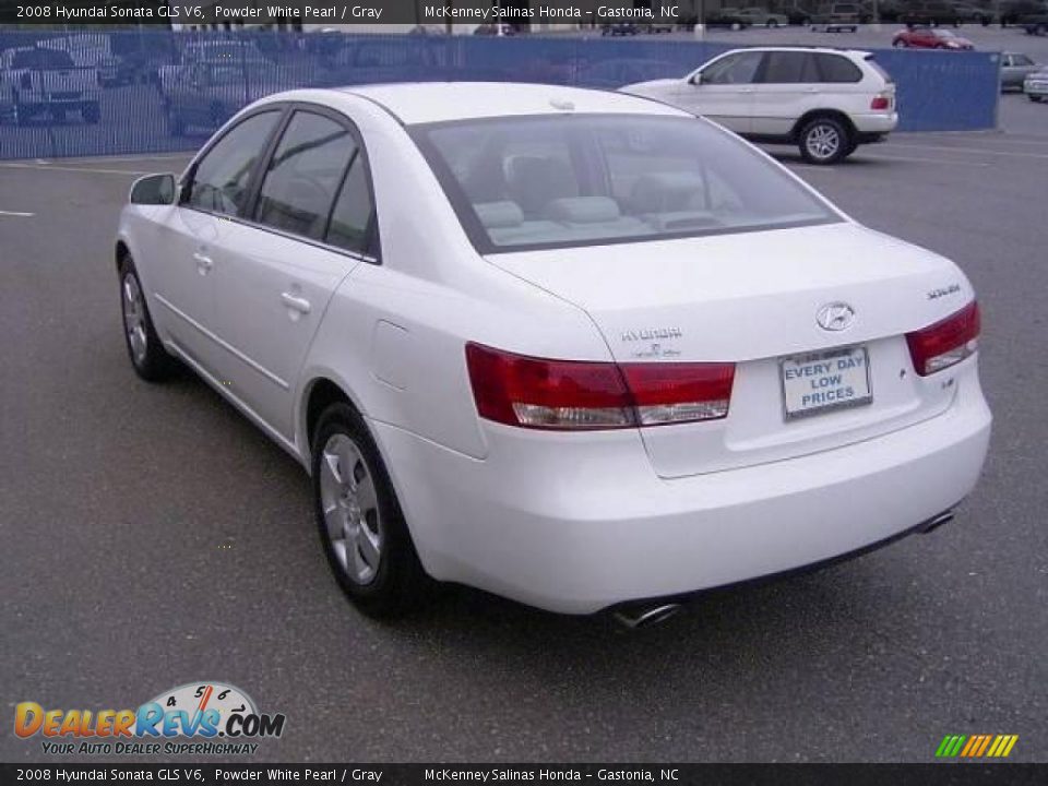 2008 Hyundai Sonata GLS V6 Powder White Pearl / Gray Photo #2