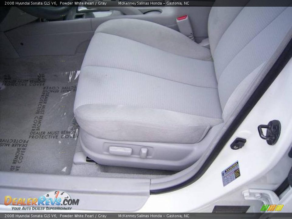2008 Hyundai Sonata GLS V6 Powder White Pearl / Gray Photo #8