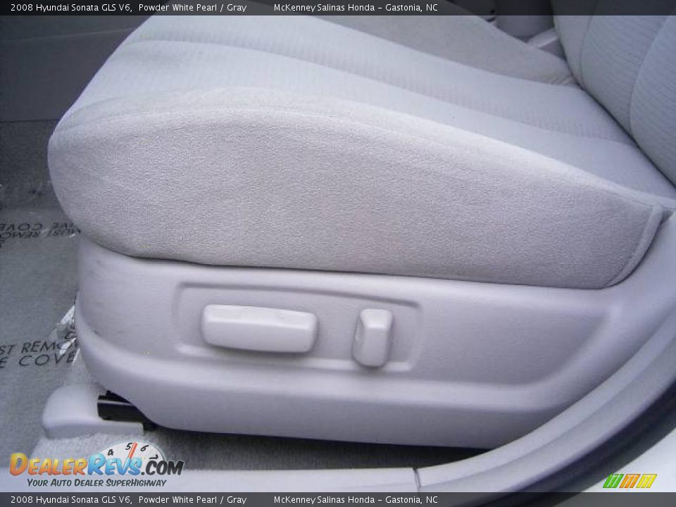 2008 Hyundai Sonata GLS V6 Powder White Pearl / Gray Photo #9