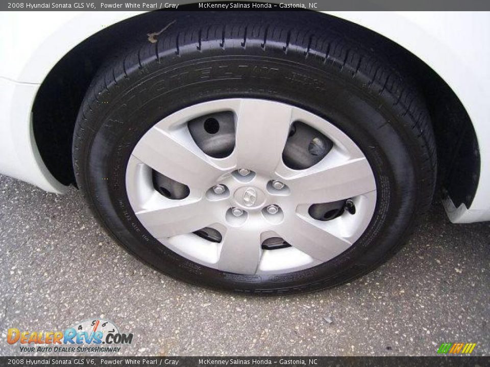 2008 Hyundai Sonata GLS V6 Powder White Pearl / Gray Photo #11