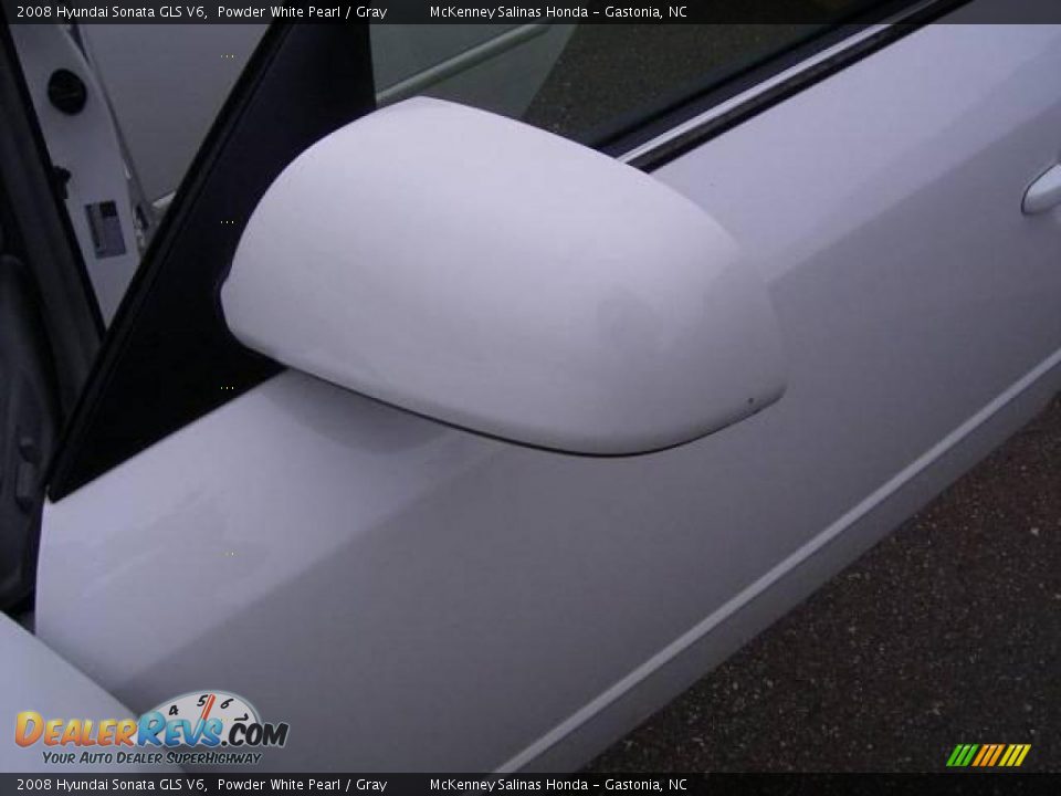 2008 Hyundai Sonata GLS V6 Powder White Pearl / Gray Photo #12