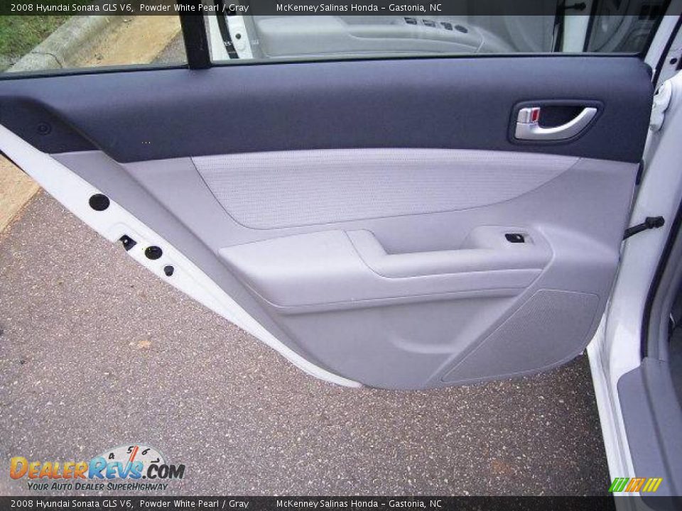 2008 Hyundai Sonata GLS V6 Powder White Pearl / Gray Photo #13