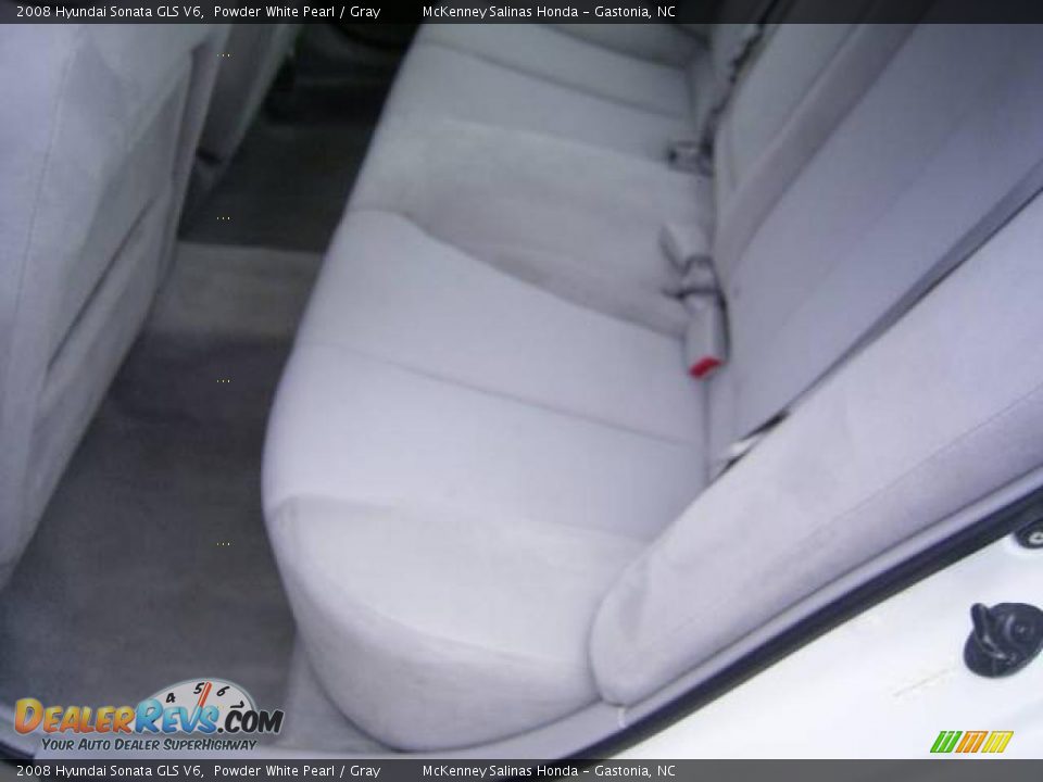 2008 Hyundai Sonata GLS V6 Powder White Pearl / Gray Photo #14