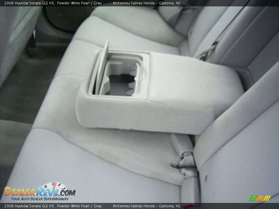2008 Hyundai Sonata GLS V6 Powder White Pearl / Gray Photo #15
