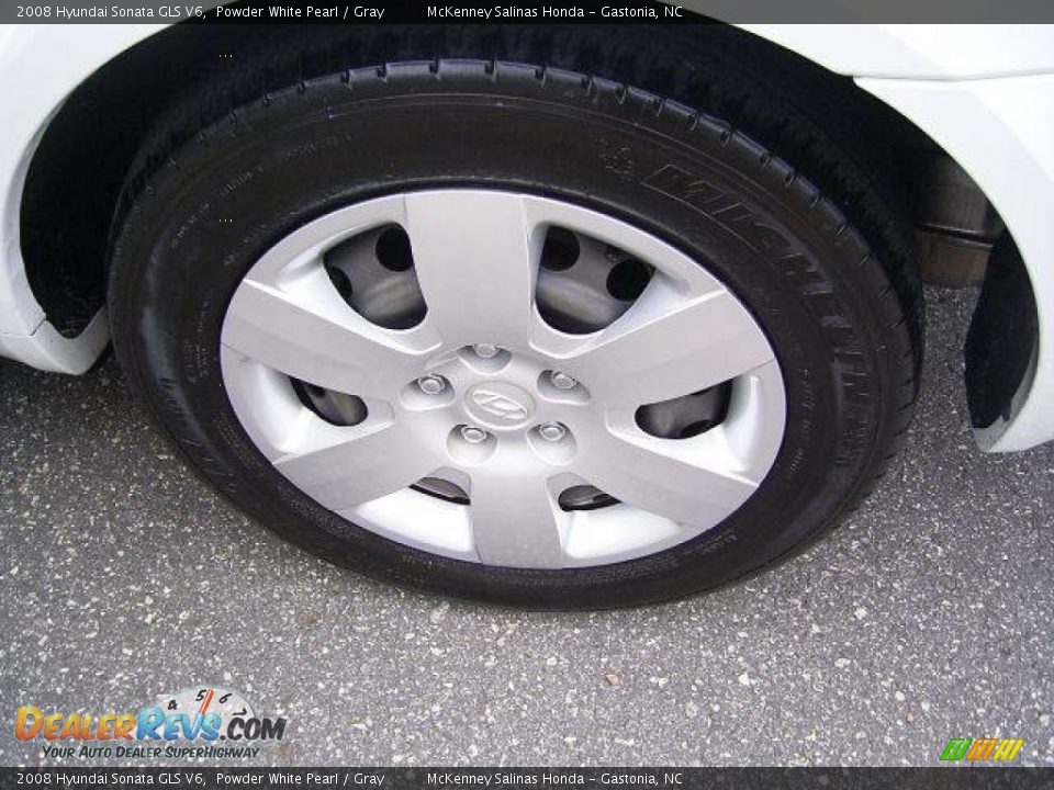 2008 Hyundai Sonata GLS V6 Powder White Pearl / Gray Photo #16