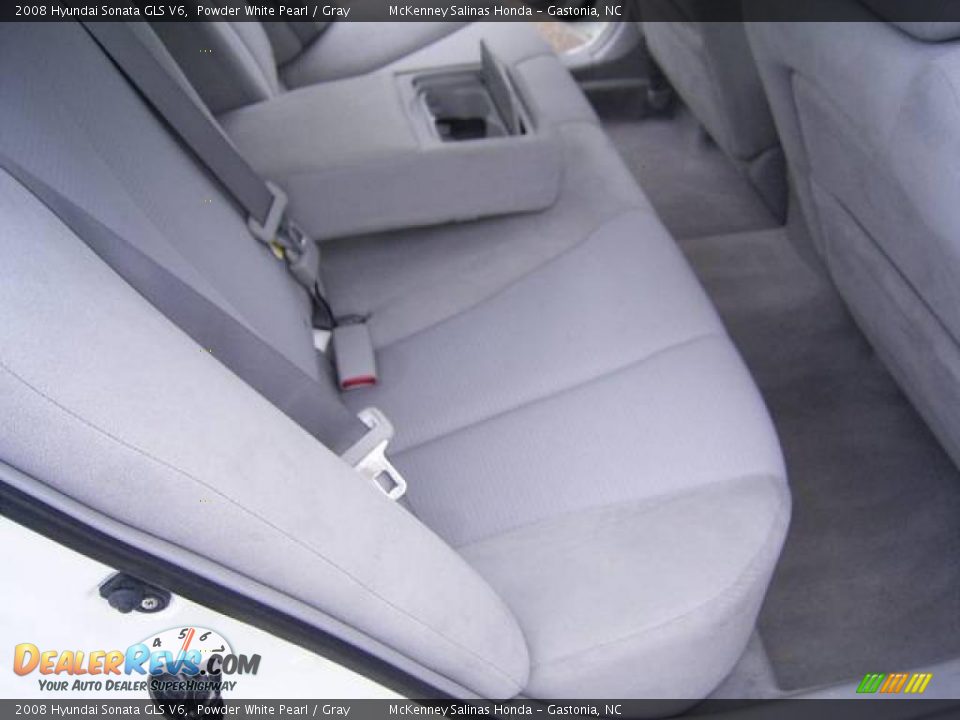 2008 Hyundai Sonata GLS V6 Powder White Pearl / Gray Photo #18