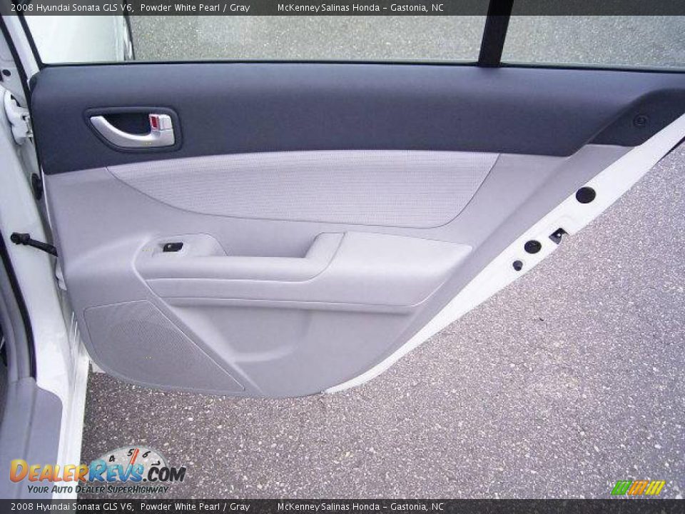 2008 Hyundai Sonata GLS V6 Powder White Pearl / Gray Photo #19
