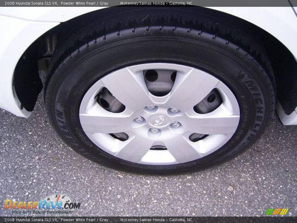 2008 Hyundai Sonata GLS V6 Powder White Pearl / Gray Photo #20