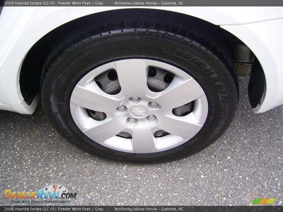 2008 Hyundai Sonata GLS V6 Powder White Pearl / Gray Photo #21