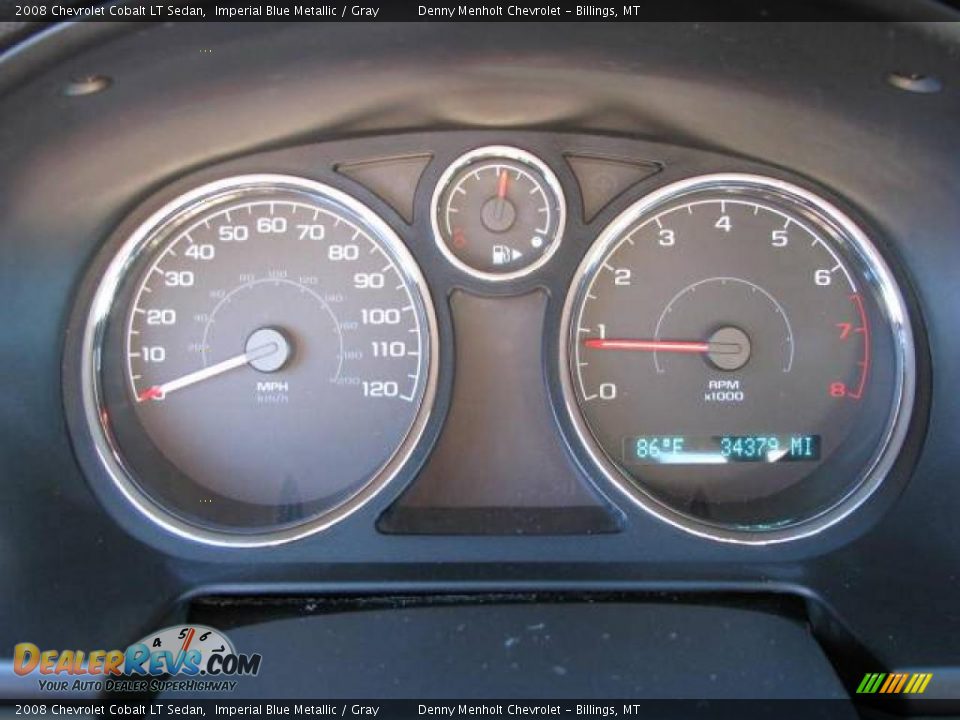 2008 Chevrolet Cobalt LT Sedan Imperial Blue Metallic / Gray Photo #11
