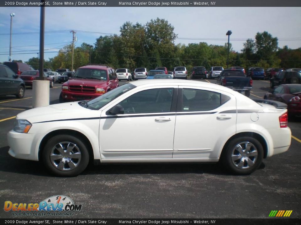2009 Dodge Avenger SE Stone White / Dark Slate Gray Photo #6