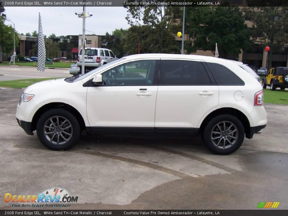 2008 Ford Edge SEL White Sand Tri-Coat Metallic / Charcoal Photo #2