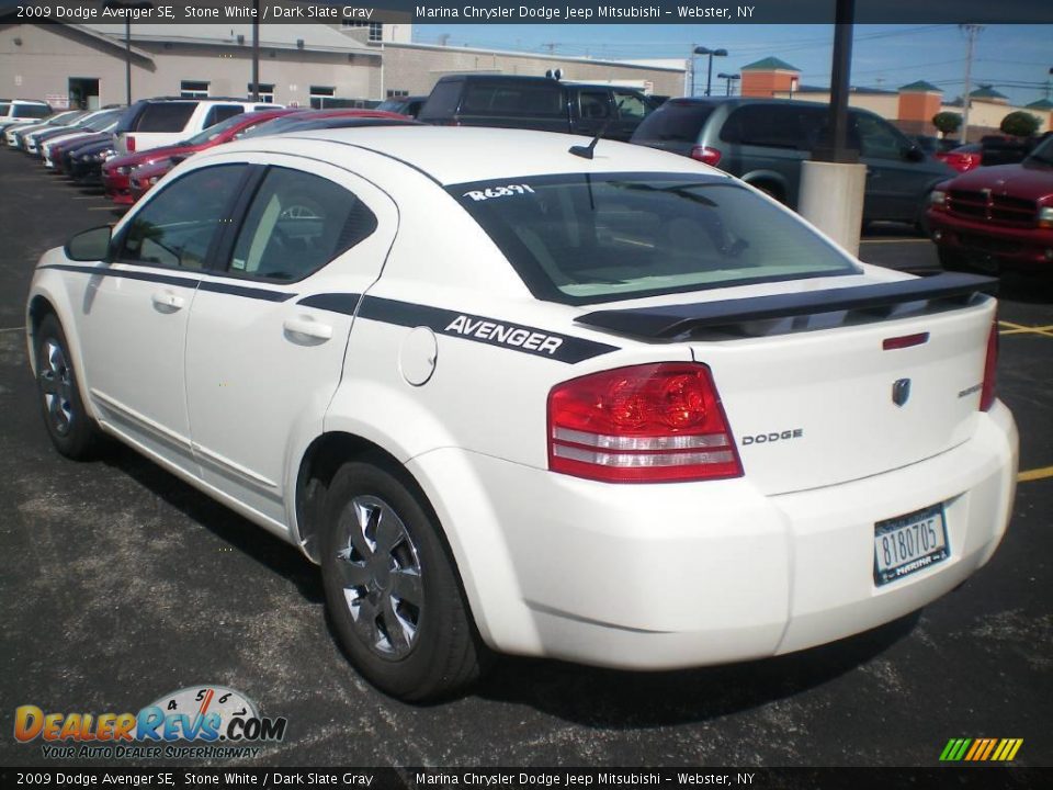 2009 Dodge Avenger SE Stone White / Dark Slate Gray Photo #7