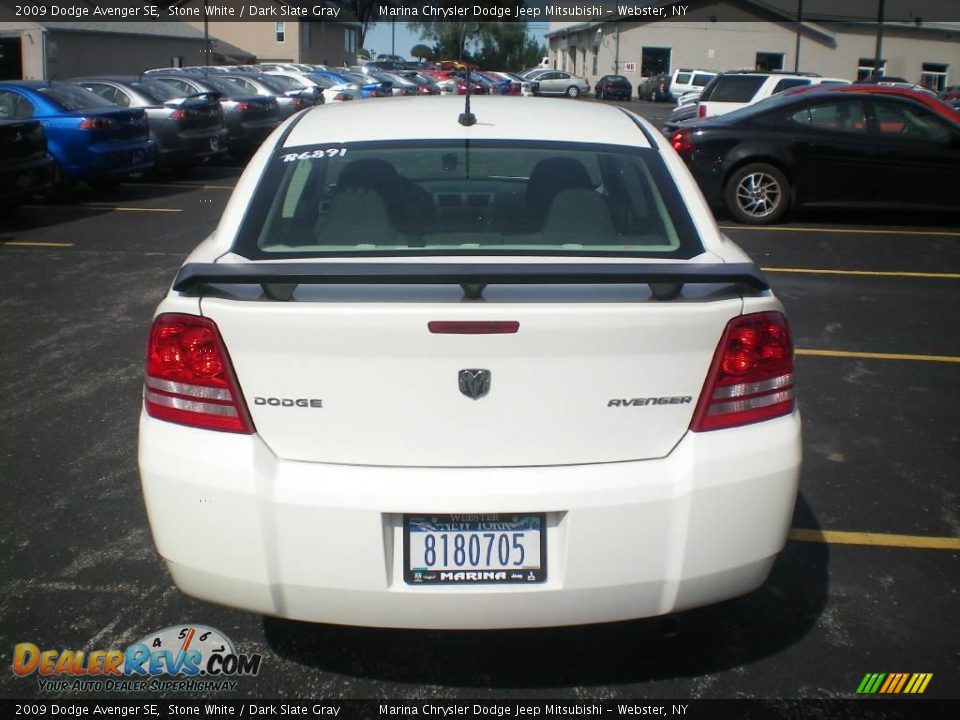 2009 Dodge Avenger SE Stone White / Dark Slate Gray Photo #8