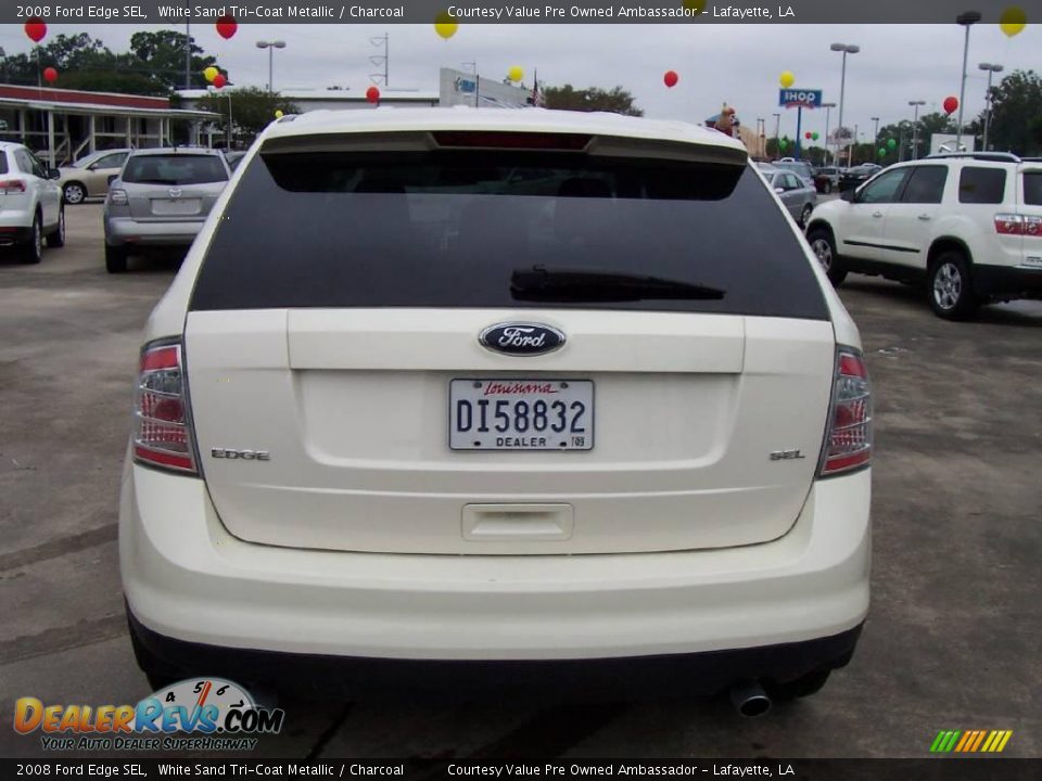 2008 Ford Edge SEL White Sand Tri-Coat Metallic / Charcoal Photo #4