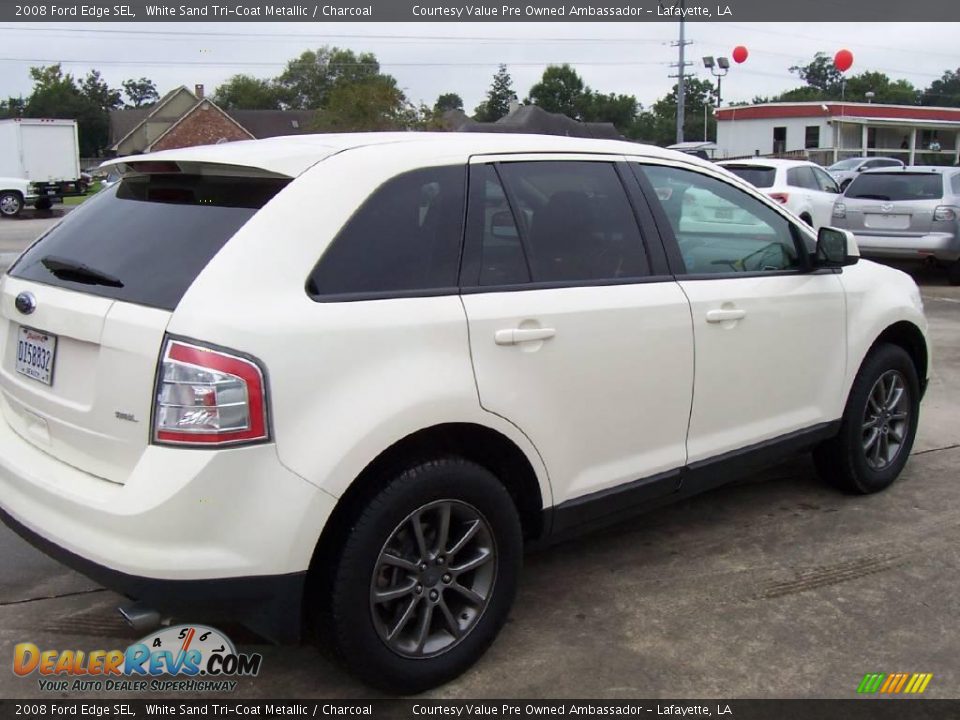2008 Ford Edge SEL White Sand Tri-Coat Metallic / Charcoal Photo #5
