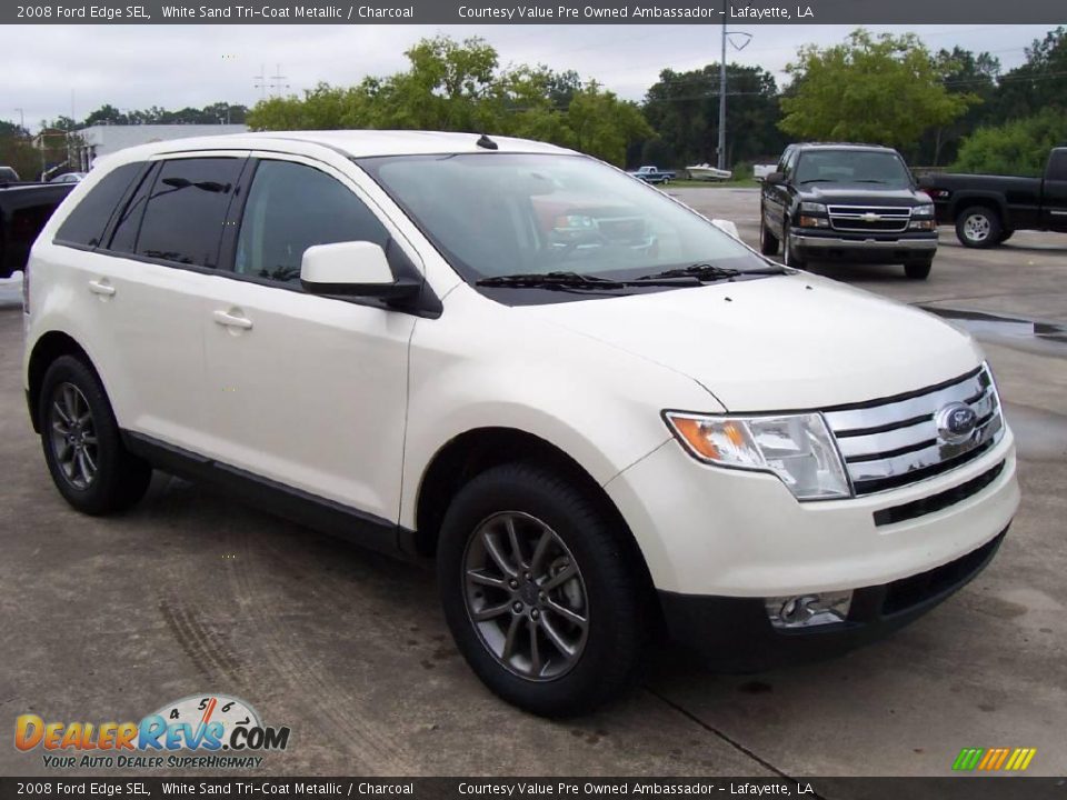 2008 Ford Edge SEL White Sand Tri-Coat Metallic / Charcoal Photo #6