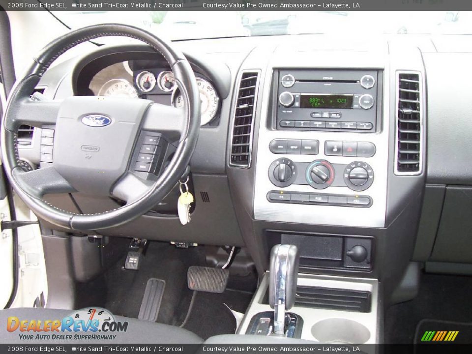 2008 Ford Edge SEL White Sand Tri-Coat Metallic / Charcoal Photo #10