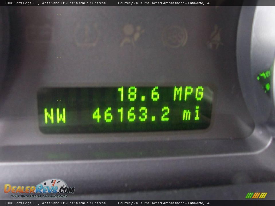 2008 Ford Edge SEL White Sand Tri-Coat Metallic / Charcoal Photo #14
