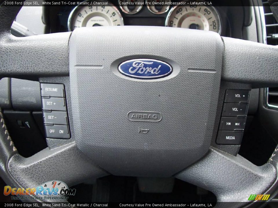 2008 Ford Edge SEL White Sand Tri-Coat Metallic / Charcoal Photo #16