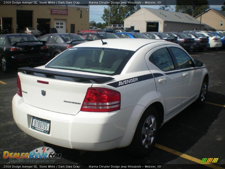 2009 Dodge Avenger SE Stone White / Dark Slate Gray Photo #9