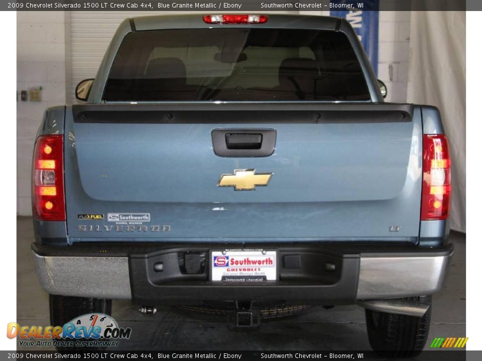 2009 Chevrolet Silverado 1500 LT Crew Cab 4x4 Blue Granite Metallic / Ebony Photo #3