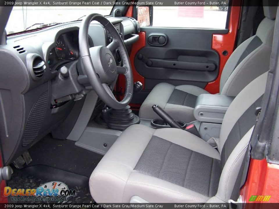 2009 Jeep Wrangler X 4x4 Sunburst Orange Pearl Coat / Dark Slate Gray/Medium Slate Gray Photo #5
