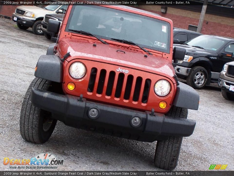 2009 Jeep Wrangler X 4x4 Sunburst Orange Pearl Coat / Dark Slate Gray/Medium Slate Gray Photo #11