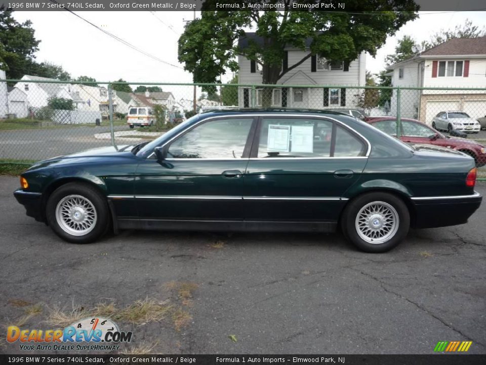 1996 BMW 7 Series 740iL Sedan Oxford Green Metallic / Beige Photo #3