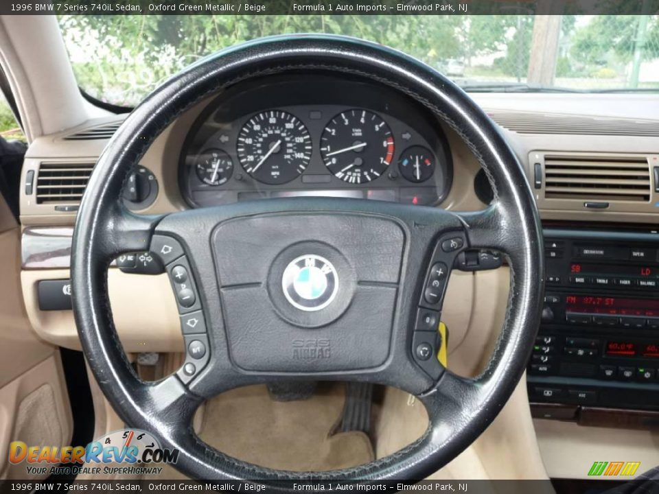 1996 BMW 7 Series 740iL Sedan Oxford Green Metallic / Beige Photo #6