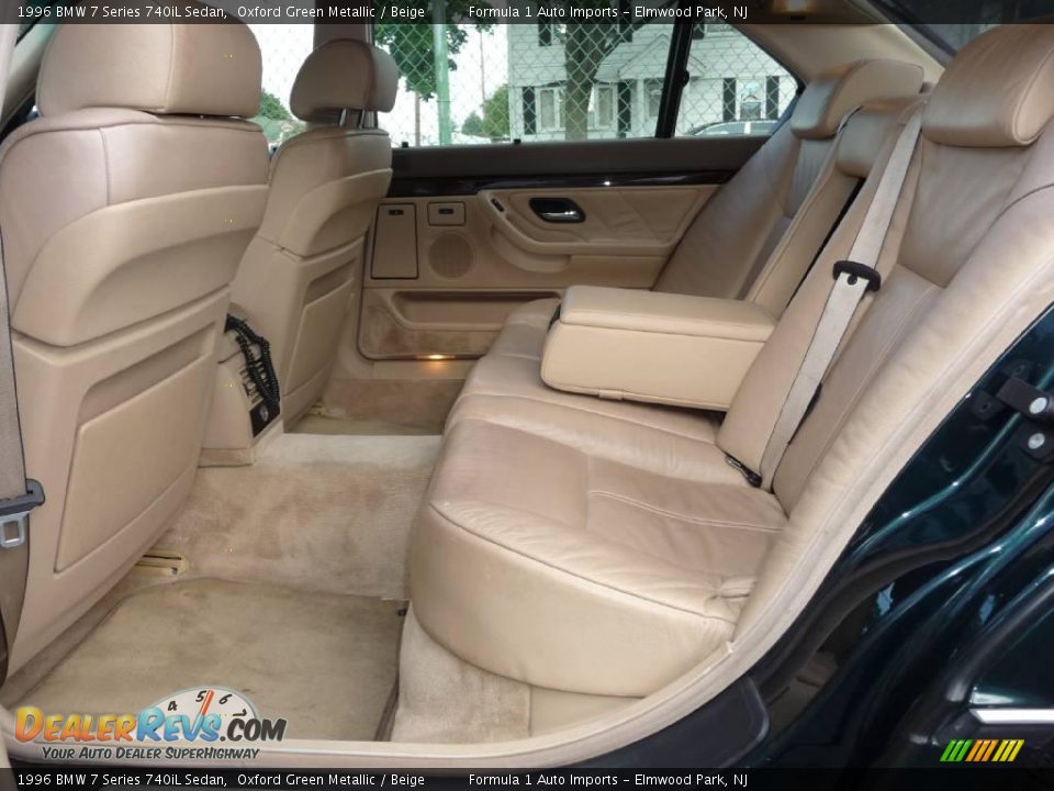1996 BMW 7 Series 740iL Sedan Oxford Green Metallic / Beige Photo #13