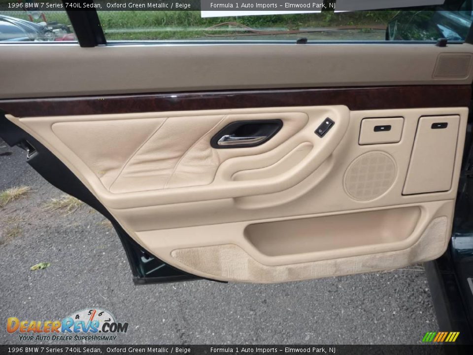 1996 BMW 7 Series 740iL Sedan Oxford Green Metallic / Beige Photo #17